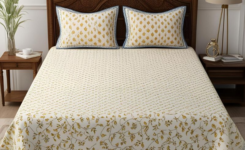 Cotton Double Bedsheet Exporter Manufacturer in India