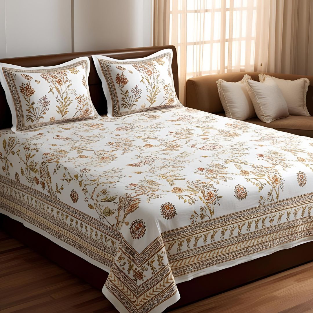 Cotton Double Bedsheet Exporter Manufacturer in India