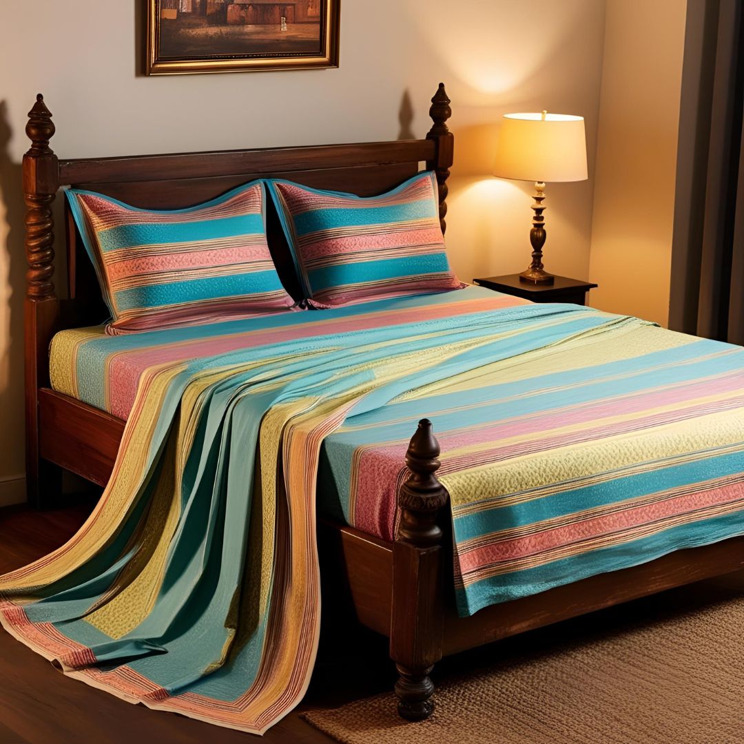 Cotton Double Bedsheet Exporter Manufacturer in India
