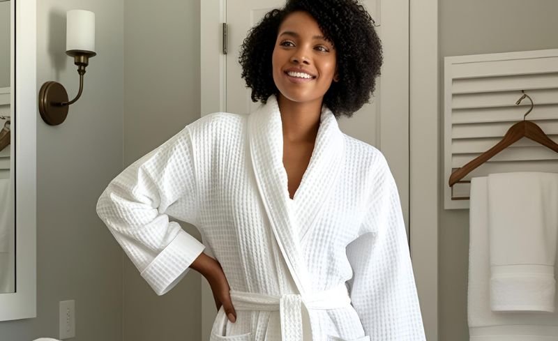 best waffle bath robe exporter from India